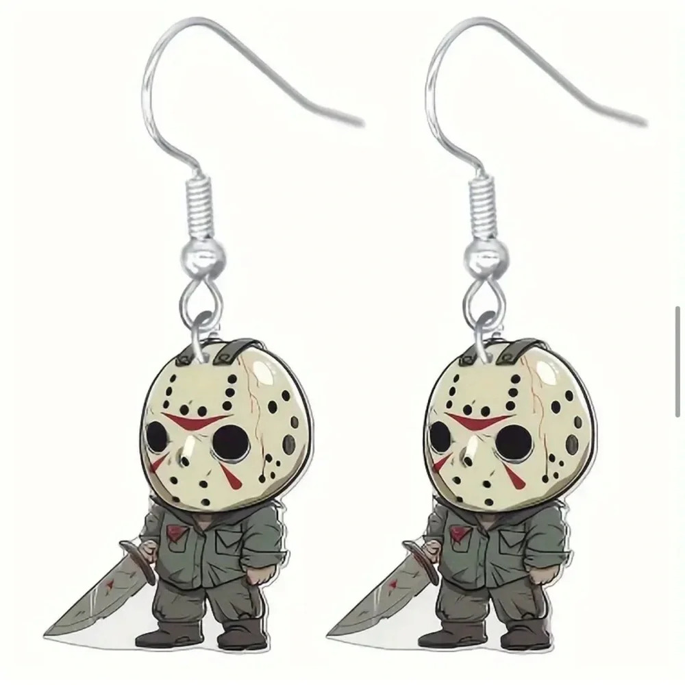 Friday the 13th drop dangle earrings